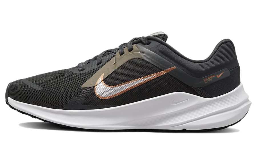 Nike Nike Quest 5 Fabric Cushioning Slip Resistant Abrasion Resistant Low top Running Shoes Women's Black Green