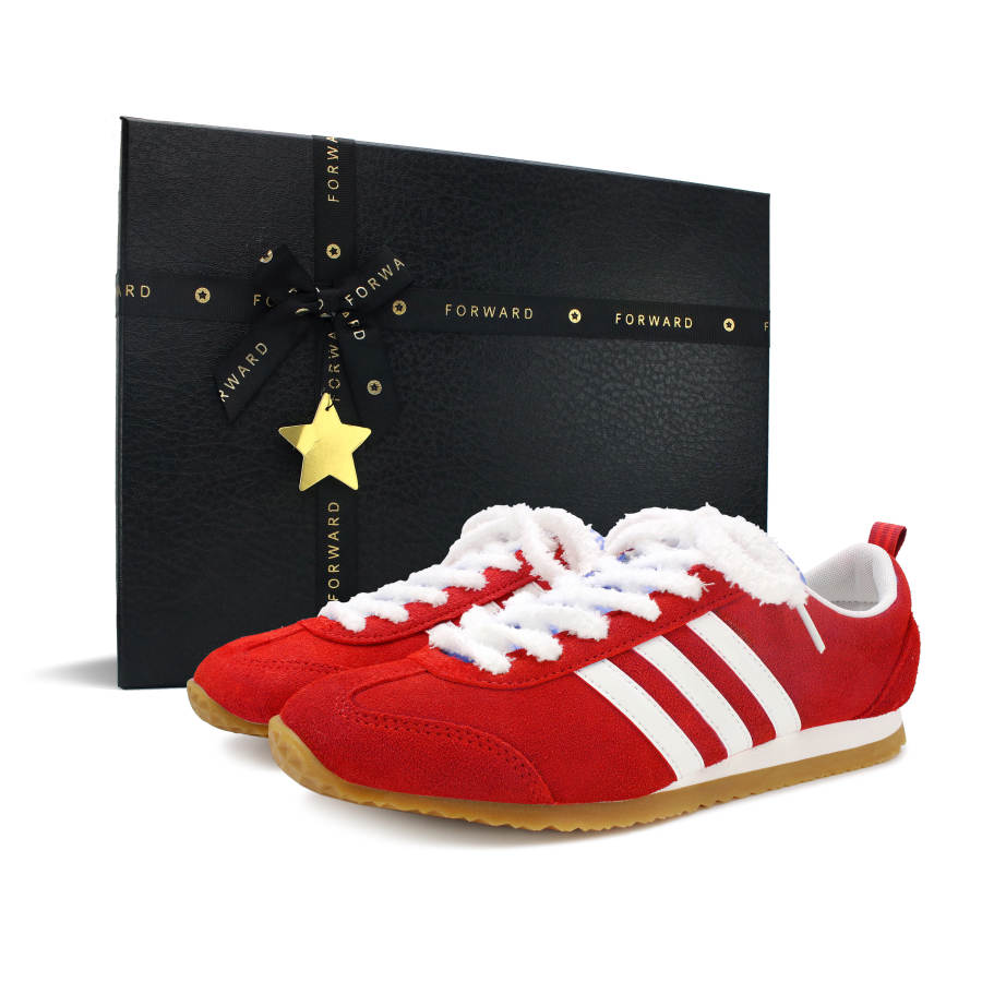 Adidas Adidas VS JOG 2.0 Slip Resistant Abrasion Resistant Low top Casual Shoes Unisex Red White
