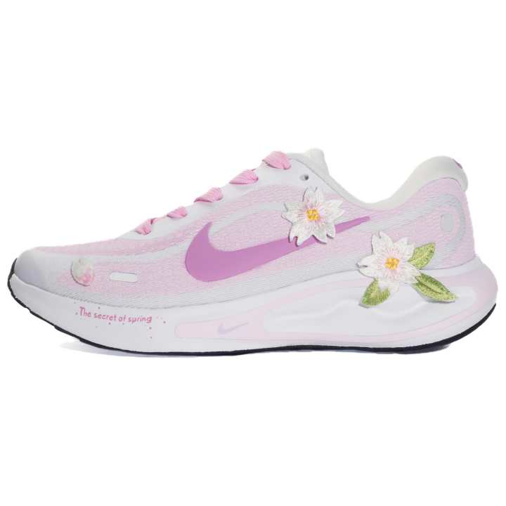 Nike Nike Journey Run Cushioning Abrasion Resistant Coverage Low top Running Shoes Unisex Pink
