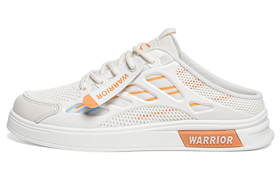 Warrior Feather Wings Collection Stitching Slip Resistant Closed Toe Slippers Men's Beige Orange