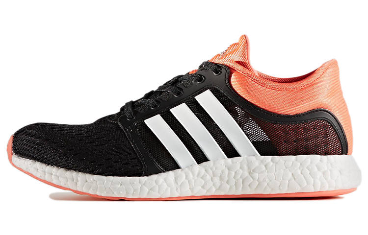 Adidas Adidas Rocket Boost Lace Up Fabric Breathable Low top Running Shoes Women's Black Orange
