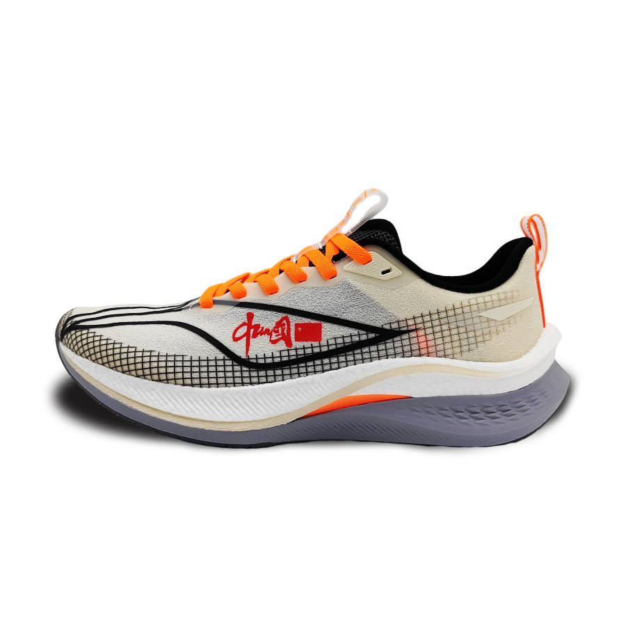 Li-Ning Li Ning Red Hare 7 Pro Cushioning Slip Resistant Abrasion Resistant Low top Casual Running Shoes Men's Ecru Gray