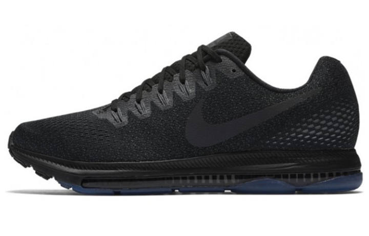 Nike Nike Fabric Cushioning Slip Resistant Abrasion Resistant Lightweight Low top Running Shoes Men's Black