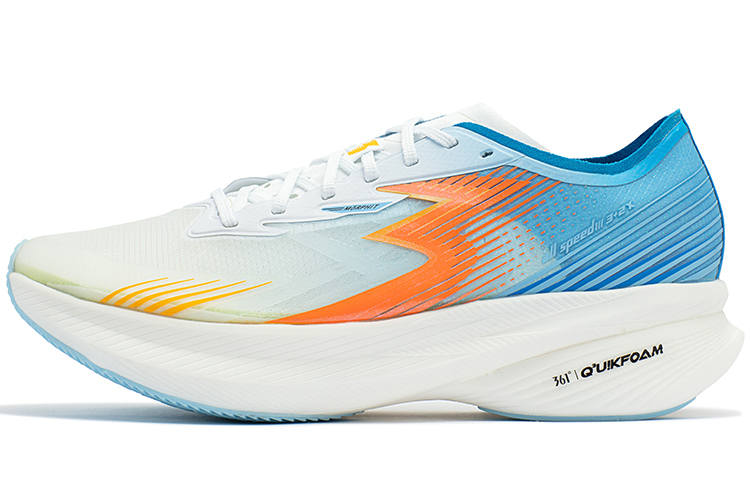 361° Flame ST Bougainvillea Cushioning Abrasion Resistant Breathable Low top Running Shoes Men's White Blue