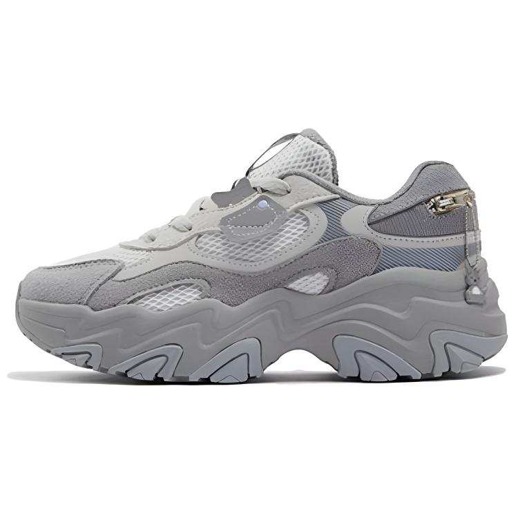 361° Comfortable And Trendy Slip Resistant Abrasion Resistant Low top Chunky Sneakers Women's Gray