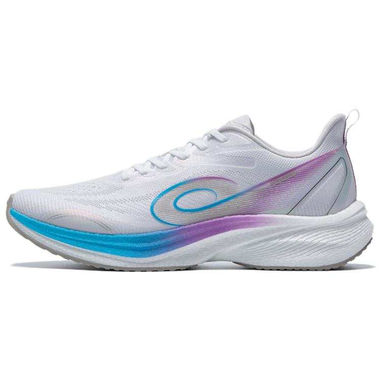 QIAODAN Light Speed 5.0 PLUS Cushioning Breathable Lightweight Low top Training Racing Running Shoes Men's White Blue