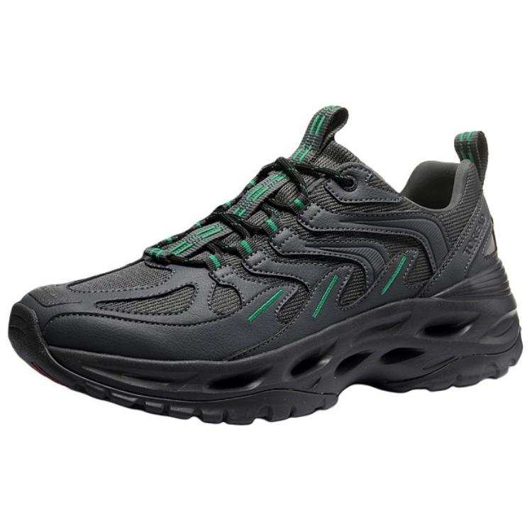 TOREAD Textile, Synthetic Leather Sports Slip Resistant Abrasion Resistant Low top Outdoor Shoes Women's Gray Green