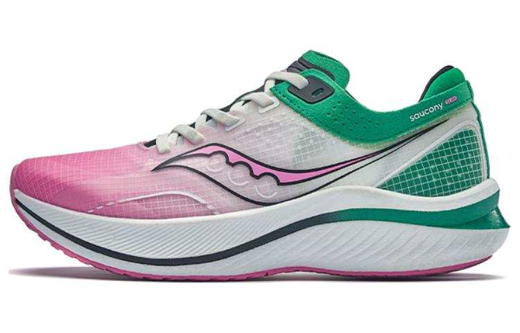 Saucony SLAY Cushioning Slip Resistant Abrasion Resistant Low top Casual Running Shoes Unisex White Pink Green