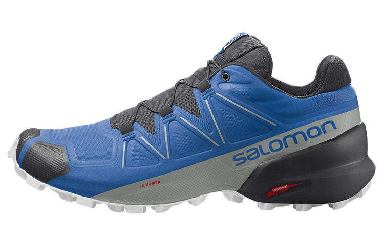 SALOMON Speedcross 5 Fabric Abrasion Resistant Low top Running Shoes Men's Black Blue