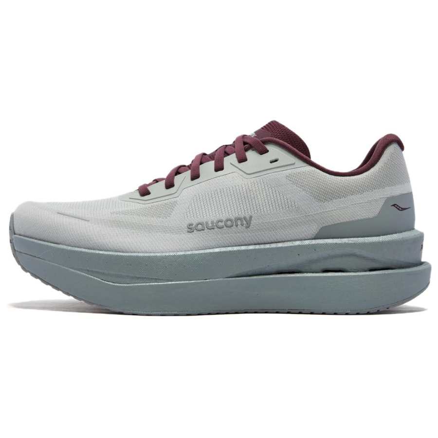 Saucony GRID ID Mesh Low top Casual Long Distance Running Shoes Unisex Gray Red