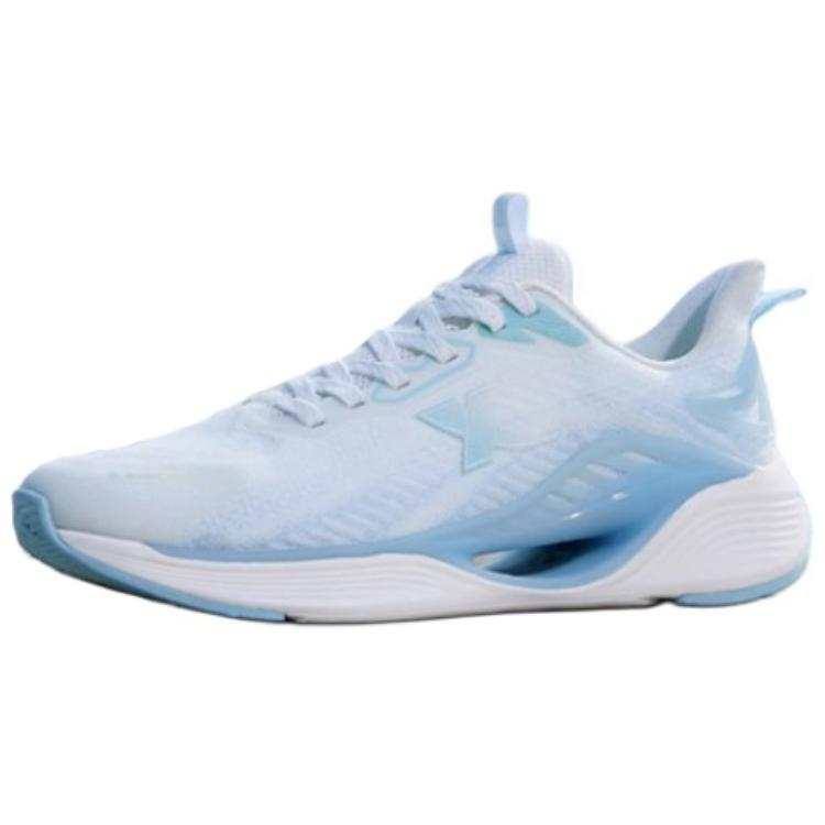 XTEP Qing Feng 5.0 Cushioning Abrasion Resistant Cushioning, Wear Resistant Low top Running Shoes Men's White Blue