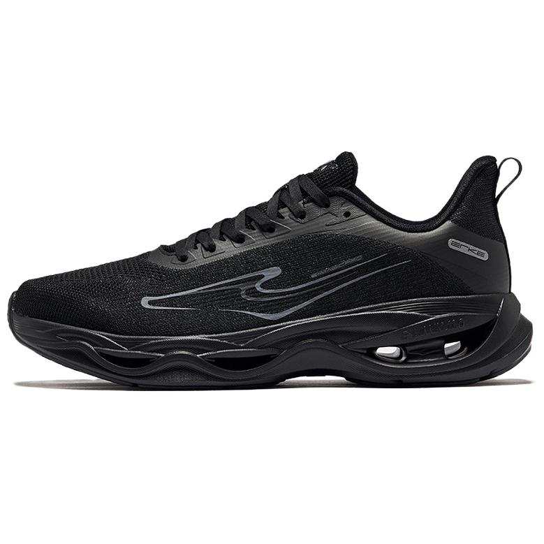 Erke Slip Resistant Abrasion Resistant Low top Casual Running Shoes Men's Black