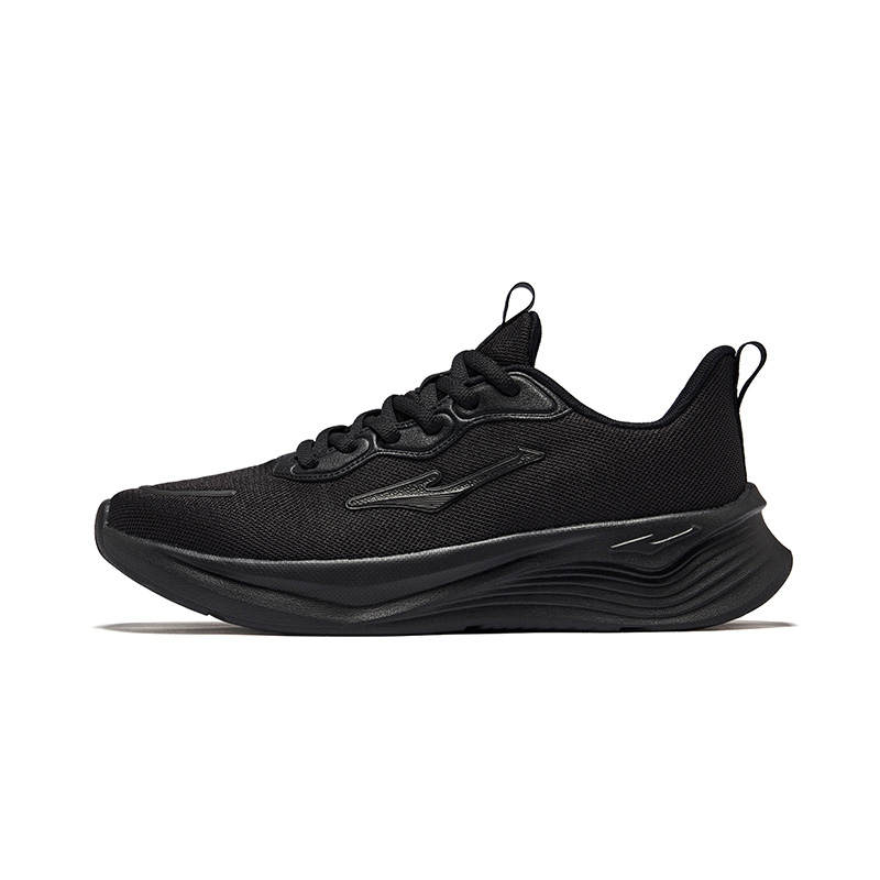 Erke Slip Resistant Cushioning Rebound Low top Casual Training City Commuting Running Shoes Men's Jet Black