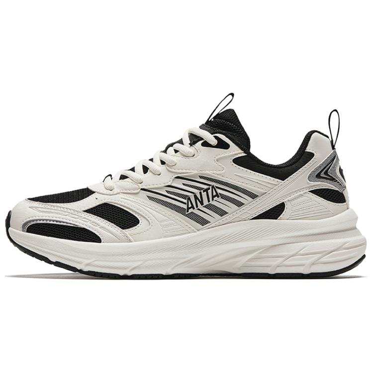 Anta Comfortable Cushioning, Wear Resistant Low top Running Shoes Men's White Black