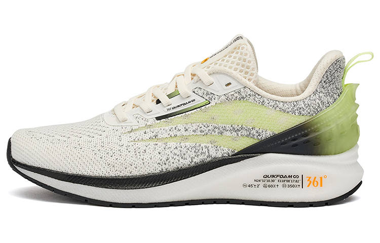 361° Mesh Cushioning Breathable Cushioning Breathable Low top Running Shoes Men's White Green