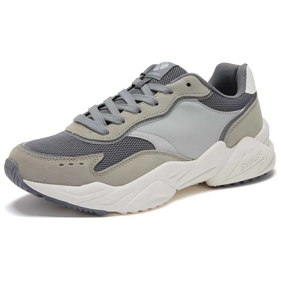 RAPIDO Cushioning Slip Resistant Abrasion Resistant Breathable Low top Chunky Sneakers Unisex Blue