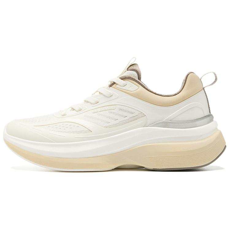 QIAODAN Slip Resistant, Abrasion Resistant, Breathable Low top Casual Running Shoes Women's Beige