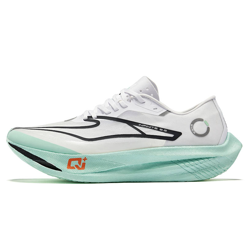 Erke Cyan Realm 2.0 Cushioning Abrasion Resistant Rebound Low top Carbon Plate Casual Marathon Running Shoes Men's