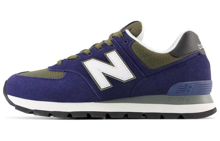 New Balance 574 New Balance Big Kid Wide 'Team Navy Dark Moss'