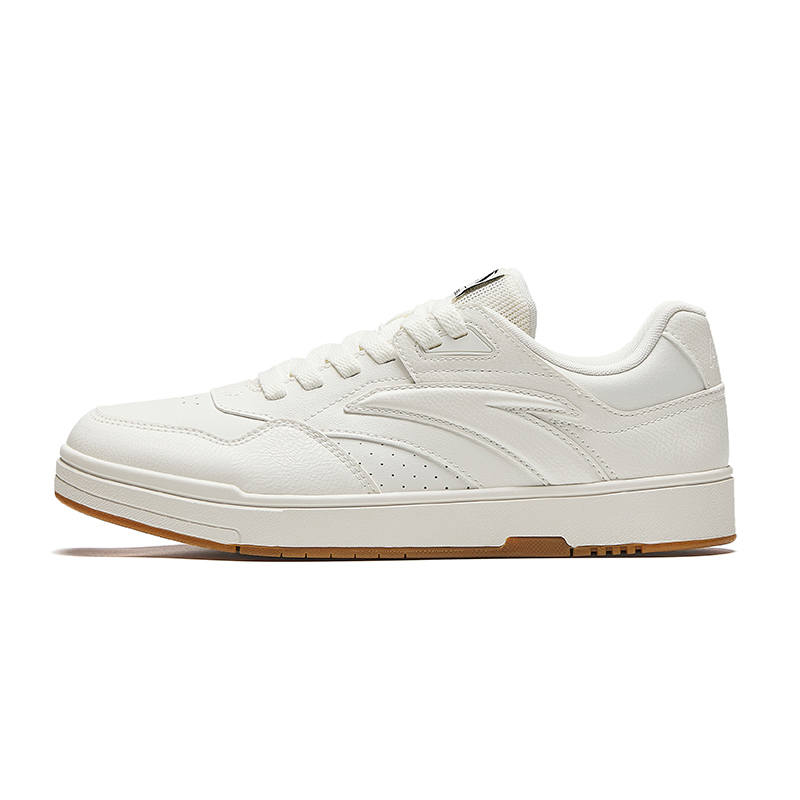 ANTA Anta Basic Abrasion Resistant Lightweight Height Increasing Low top Basic Skateboard Shoes Men's Ivory White