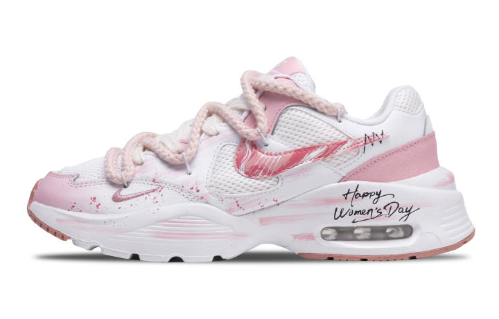 Nike Nike Air Max Fusion Abrasion Resistant Abrasion Resistant Low top Running Shoes Women's White Pink