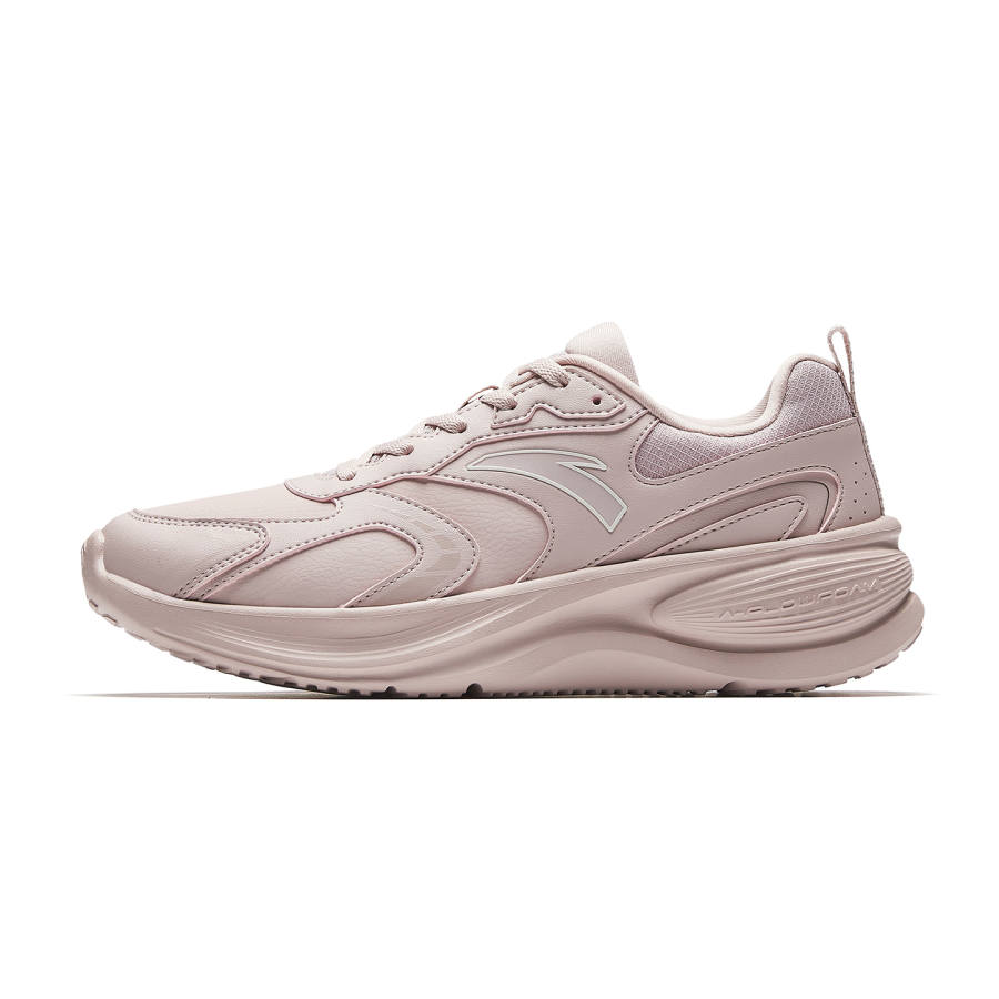 Anta Racing Cushioning Abrasion Resistant Lightweight City Commuting Running Shoes Women's Dusty Pink
