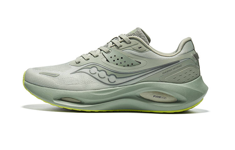 Saucony Phoenix LS Slip Resistant Abrasion Resistant Low top Running Shoes Men's Green