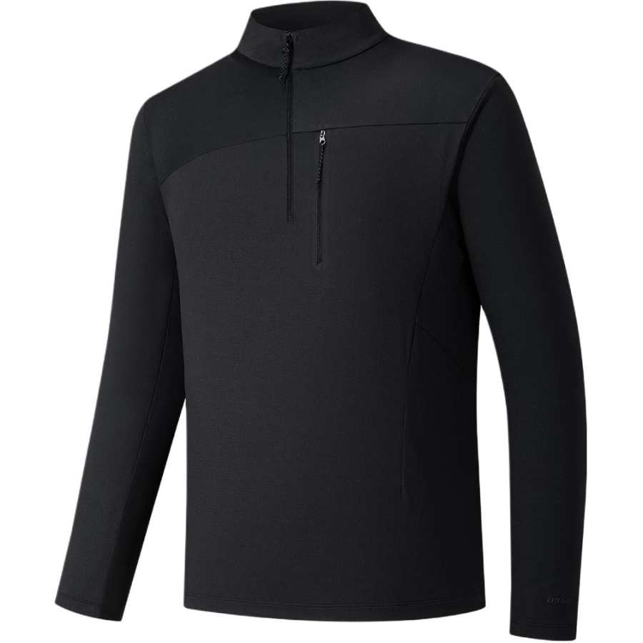 ANTA Knitwear Men's Black Stand Collar Moderate Other