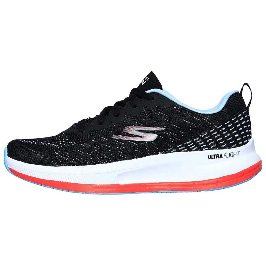 Skechers Go Run Pulse Breathable Rebound Breathable And Resilient Running Shoes Women's Black Blue