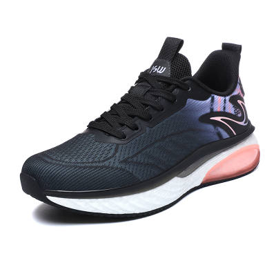 JSWEI Comfortable And Trendy Slip Resistant Abrasion Resistant Low top Running Shoes Women's Black Pink