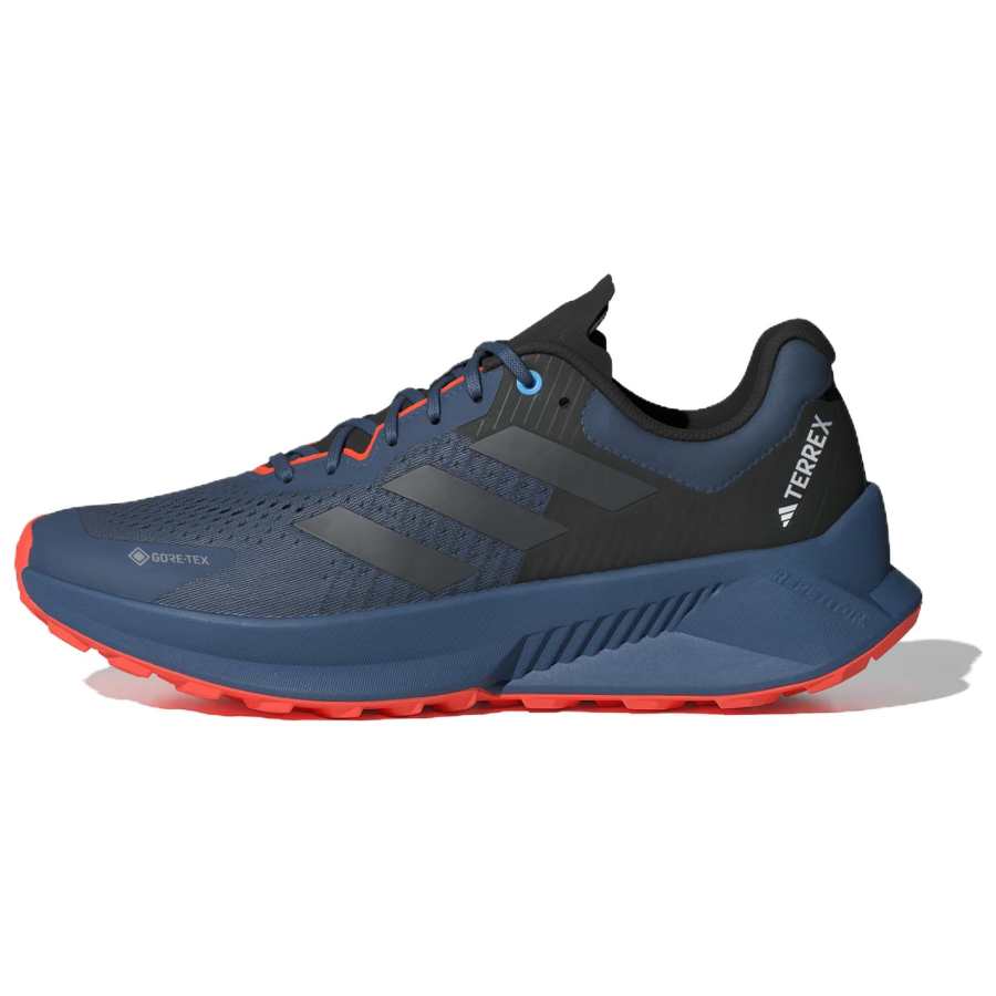 Adidas Adidas Terrex Soulstride Flow Slip Resistant Abrasion Resistant Low top Trail Running Shoes Men's Blue