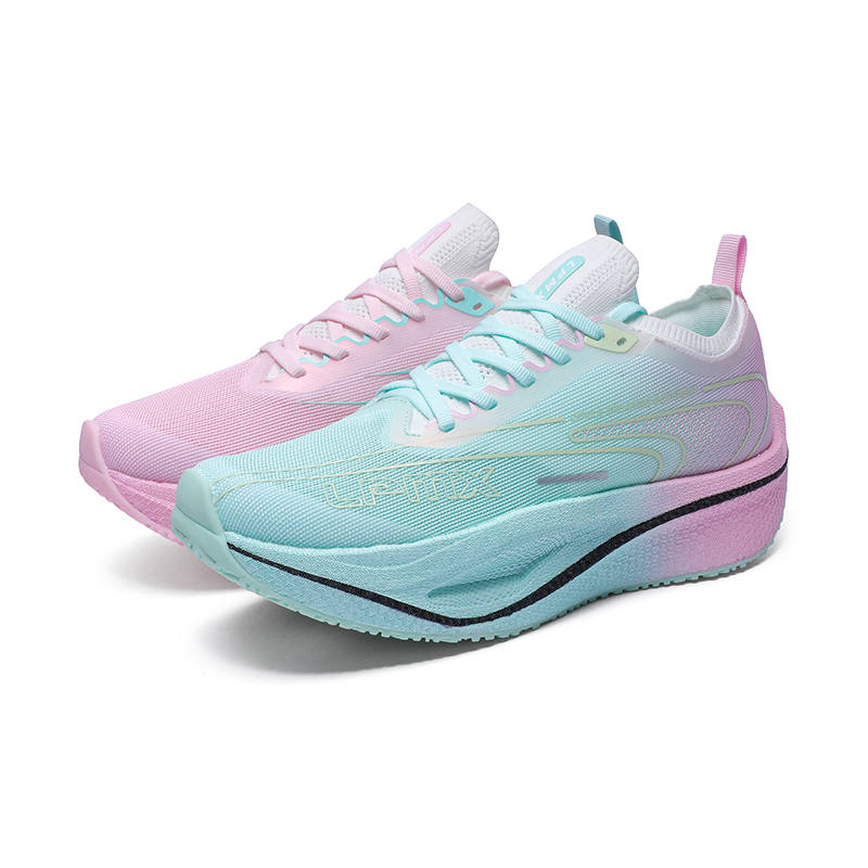 LPMX LPMX Running Shoes Men's Low Top Pink Green Mismatched
