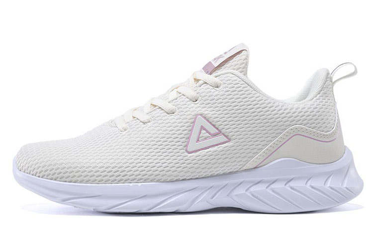 PEAK Casual Cushioning Slip Resistant Abrasion Resistant Breathable Low top Running Shoes Women's Canvas White