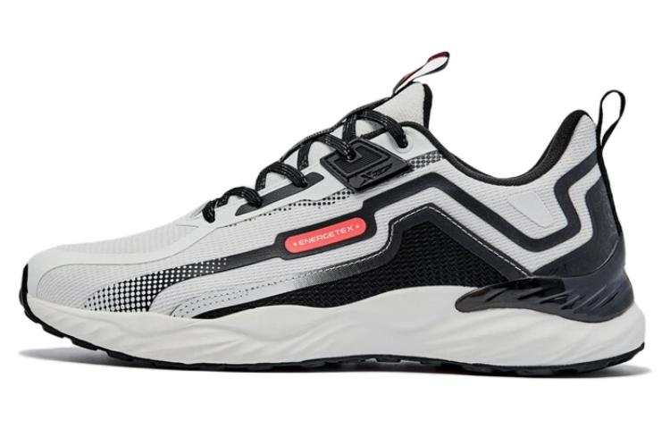 XTEP Comfortable Cushioning Abrasion Resistant Cushioning, Wear Resistant Low top Running Shoes Men's White Black Red