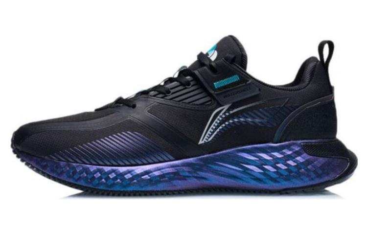 Li-Ning Li Ning Cloud Shield Textile, TPU Abrasion Resistant Low top Running Shoes Men's Black Purple