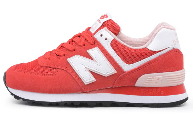 New Balance New Balance NB 574 Cushioning Abrasion Resistant Breathable Low top Running Shoes Women's Coral Red