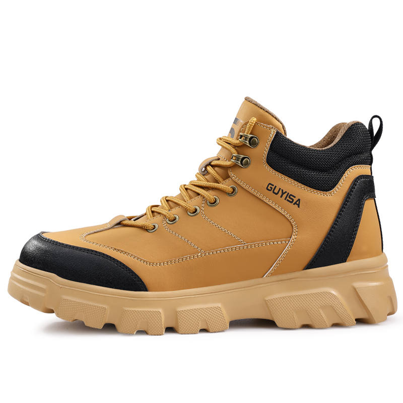 LANOUDUN Abrasion Resistant Impact Resistant High top Outdoor Shoes Men's Yellow