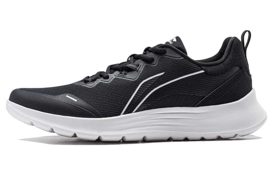 Li-Ning Li Ning Feather Abrasion Resistant Slip Resistant Low top Running Shoes Men's Black White