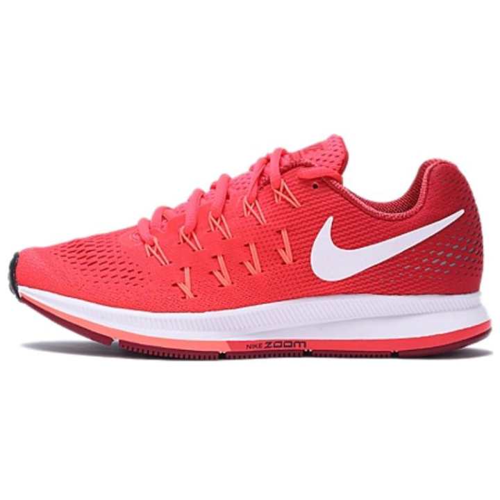 Nike Nike Air Zoom Pegasus 33 Comfortable Cushioning Abrasion Resistant Low top Running Shoes Unisex Red