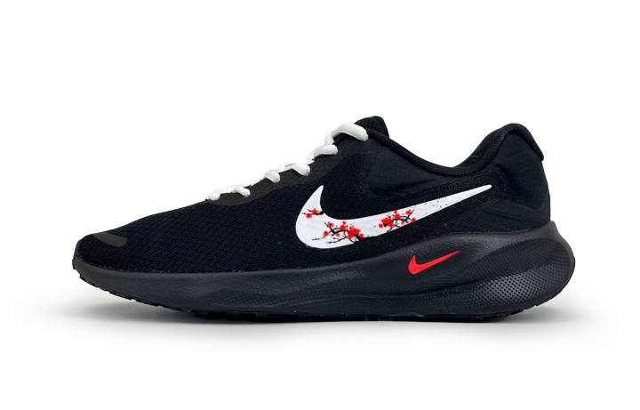 Nike Nike REVOLUTION 7 Mesh Abrasion Resistant Abrasion Resistant Low top Full Length Cushlon Foam Running Shoes Men's Red
