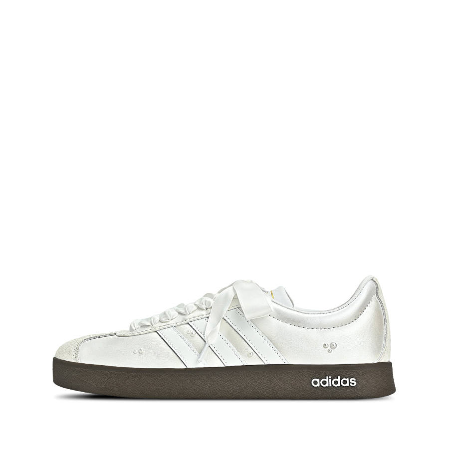 Adidas Adidas VL COURT 2.0 Slip Resistant Slip Resistant Low top Skateboard Shoes Unisex White Silver