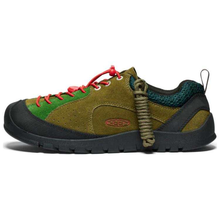 Keen JASPER ROCKS SP Textile, Leather Slip Resistant Abrasion Resistant Low top Outdoor Shoes Men's Dark Green Black