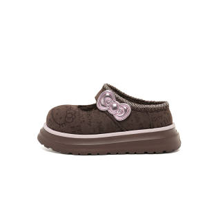OLD ORDER Sanrio x OLD ORDER Comfortable Fleece Lined Platform Mary Jane Shoes 4.5cm Women's Umber