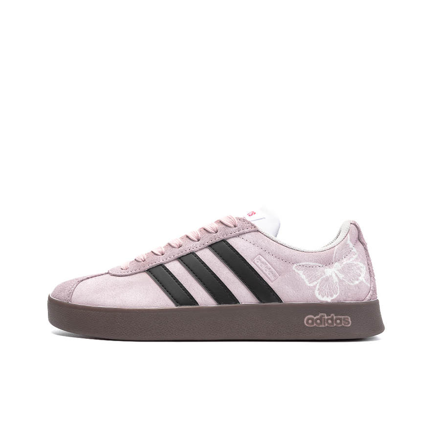 Adidas Neo Vl Court Love Brain, Amber Leather Low top Skateboard Shoes Unisex Light Pink