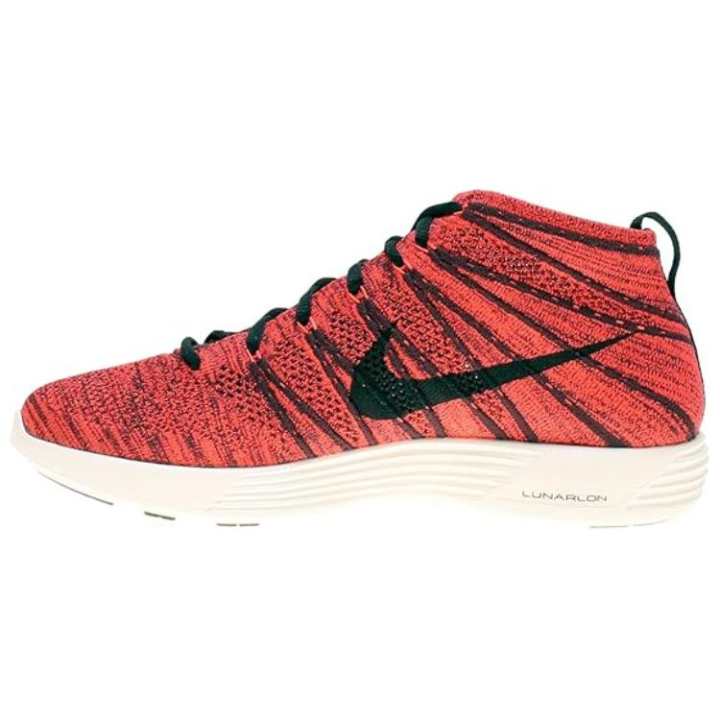 Nike Nike Lunar Flyknit Slip Resistant Abrasion Resistant Slip Resistant Abrasion Resistant Mid top Running Shoes Unisex Red