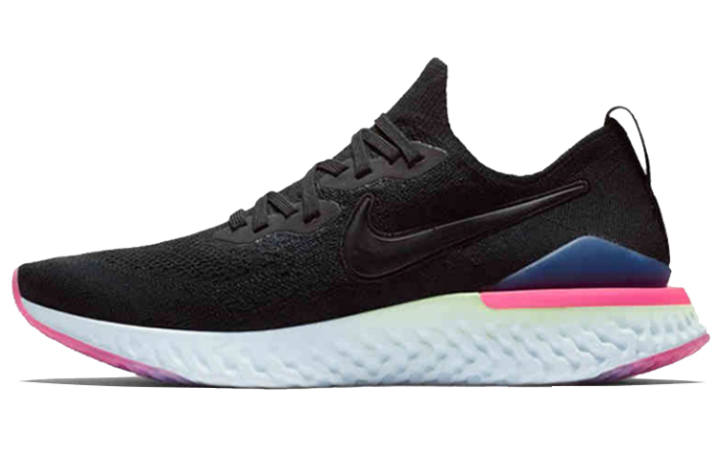 Nike Nike Epic React Flyknit 2 Black Sapphire Hyper Pink Women's