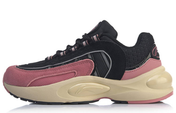 Li-Ning Li Ning V8 Cushioning Low top Running Shoes Women's Black Pink