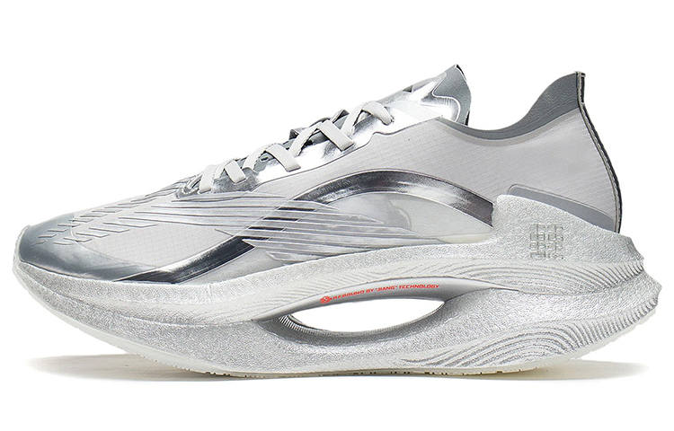 Li-Ning Li Ning Shadow 1.0 Fabric Cushioning Slip Resistant Abrasion Resistant Breathable Low top Running Shoes Men's Silver