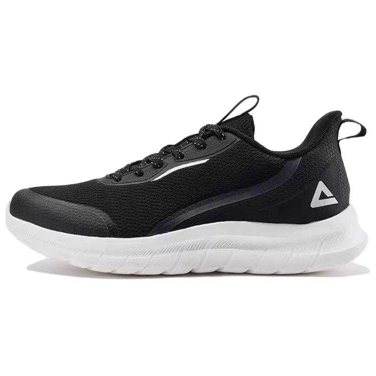 PEAK Comfortable And Breathable Cushioning, Wear Resistant Low top Running Shoes Men's Black White