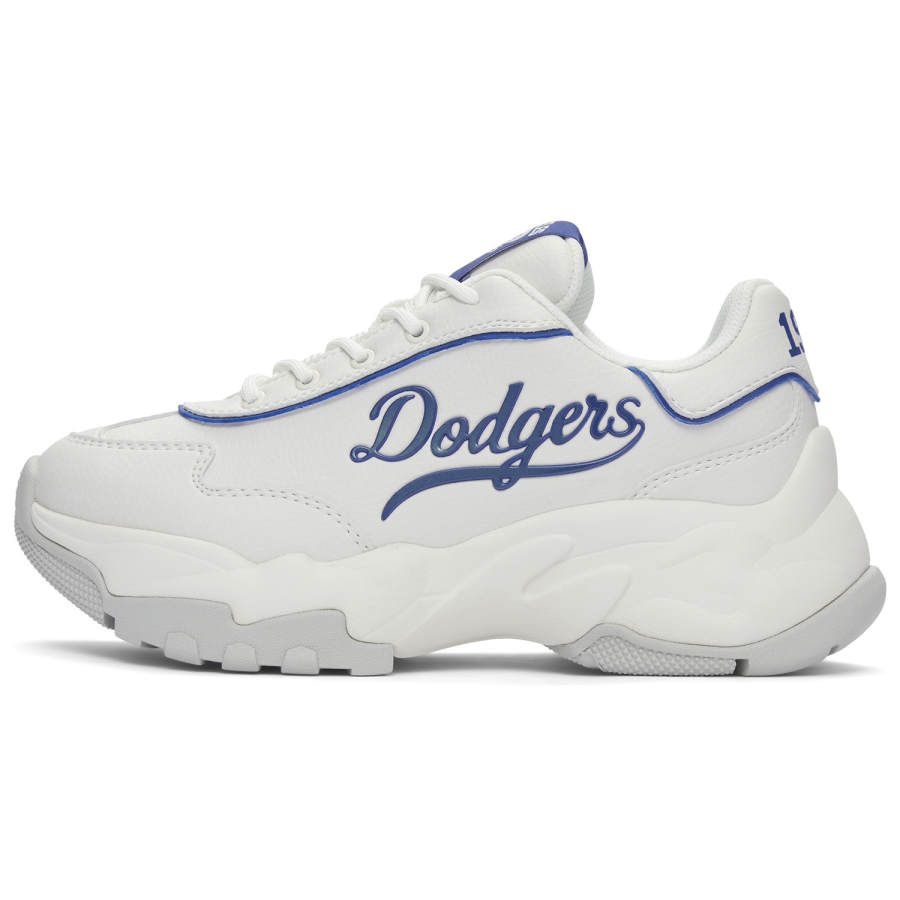MLB Big Ball Chunky Soft And Comfortable Slip Resistant Abrasion Resistant Low top Chunky Sneakers Unisex White Blue